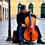 Home 15 Image Prompt 1: The Soulful Cellist in an Intimate Italian Piazza**